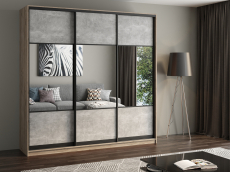 Шкафы-купе, Шкаф купе 3-х дверный АЙСБЕРГ ЛОФТ 240 комбинированный