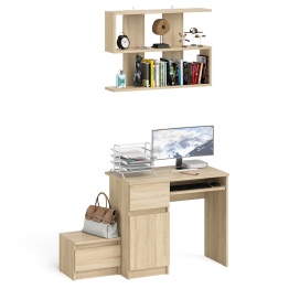 Стол компьютерный Мори МС-1 левый с тумбой и полкой 900