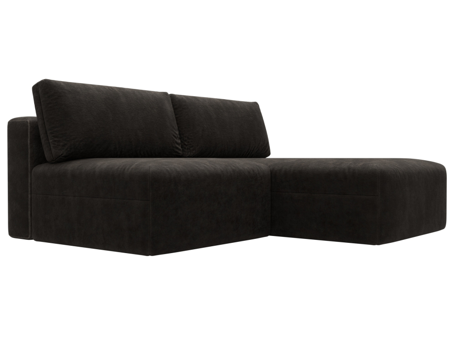 Диваны угловые в гостиную, Диван угловой модульный Лига-060 НПБ угол универсальный, велюр BRUT