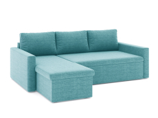 Диваны угловые в гостиную, Диван-кровать угловой Турин дельфин, рогожка