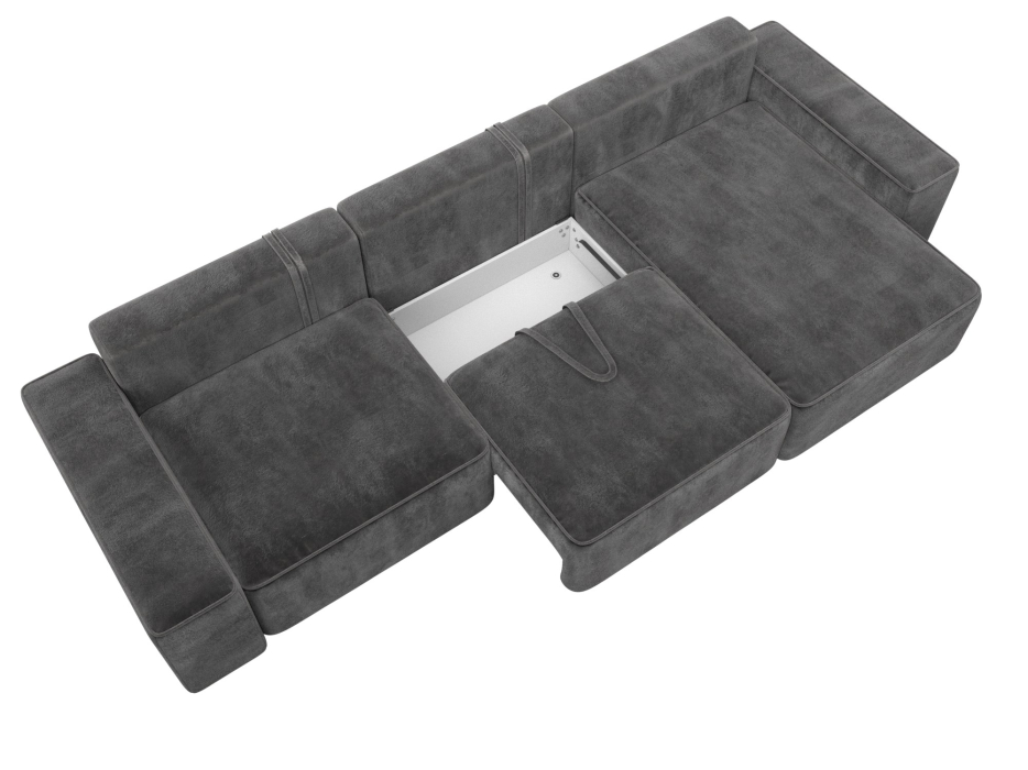 Диваны угловые в гостиную, Диван угловой Лига-074 угол универсальный, велюр TOWER