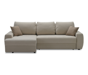 Угловой диван Коста, еврокнижка, велюр,  левый угол