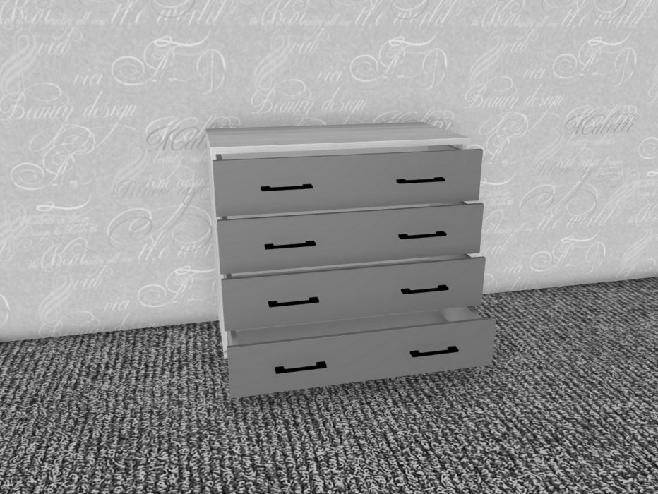 Комоды, Модульная система Грейс Комод КМ-5031  Серый Кашемир