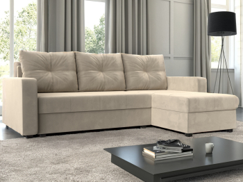 Угловой диван Ливерпуль Лайт правый угол, микровельвет