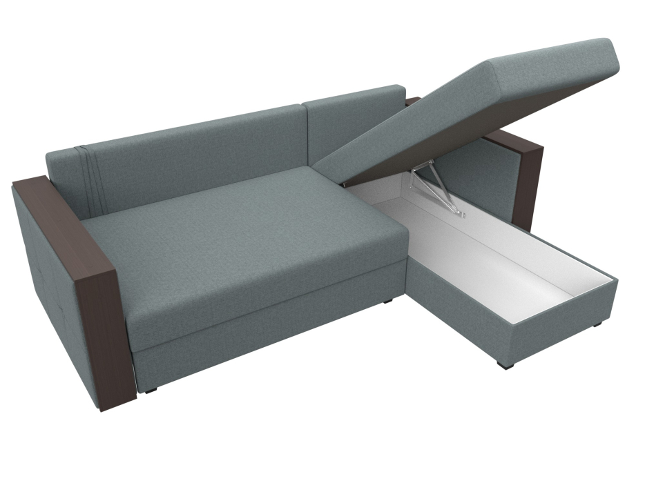 Диваны угловые в гостиную, Диван угловой Валенсия Лайт правый угол, рогожка Амур