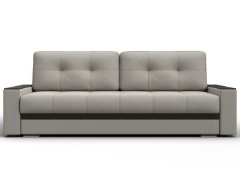 Диван прямой с декором Лига-096 НПБ, рогожка Амур / экокожа