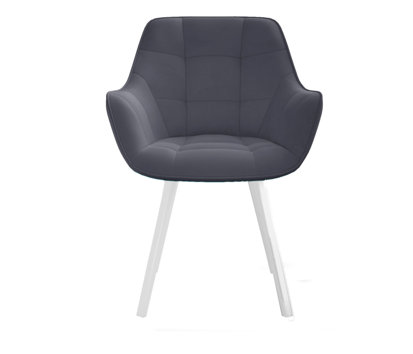 Стулья, Стул Dikline 252М с поворотным механизмом (микровелюр/опоры белые)