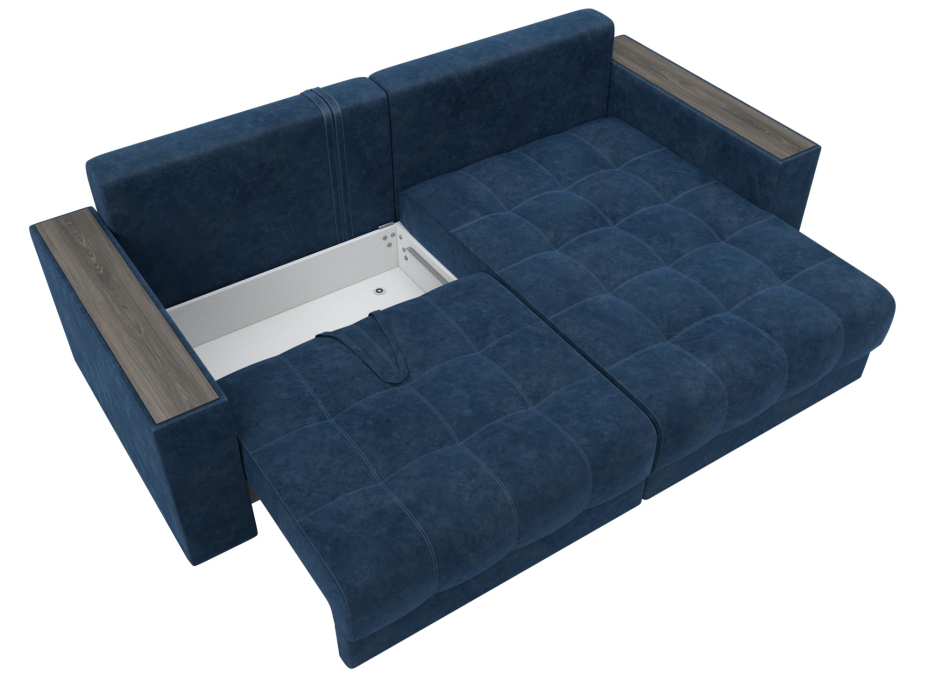 Дизайнерские диваны для гостиной, Диван угловой с декором Лига-049 НПБ, велюр BRUT