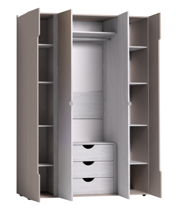 Шкафы распашные, Шкаф для одежды и белья Brownie 777