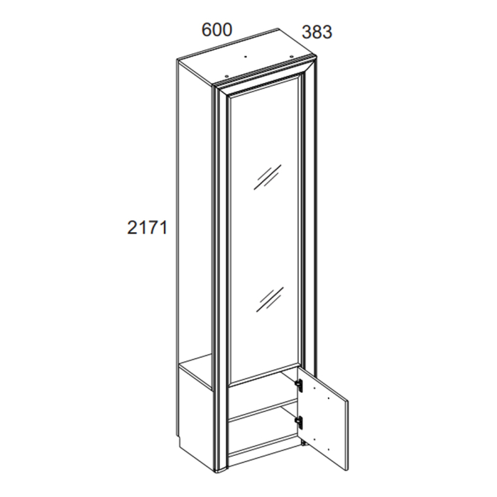Для одежды, Шкаф 1DZ, OLIVIA