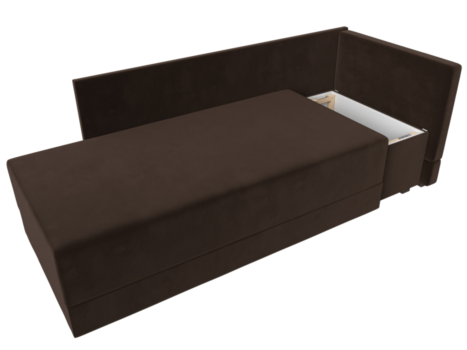 Кушетка диван, Кушетка Никас правая, микровельвет