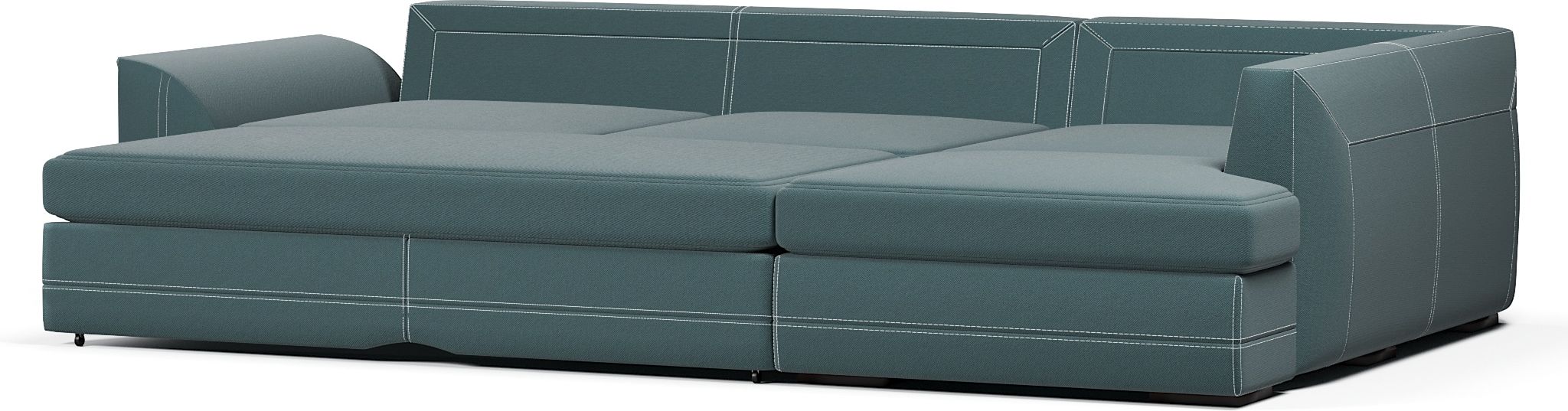 Диваны угловые в гостиную, Диван-кровать угловой Калифорния дельфин,велюр + экокожа