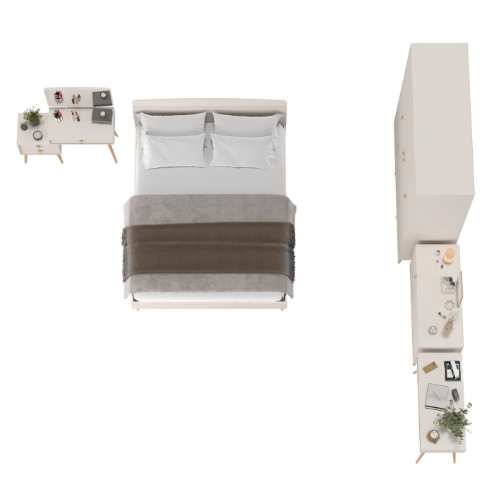 Спальные гарнитуры, Набор корпусной мебели в спальню Афина с кроватью 1600