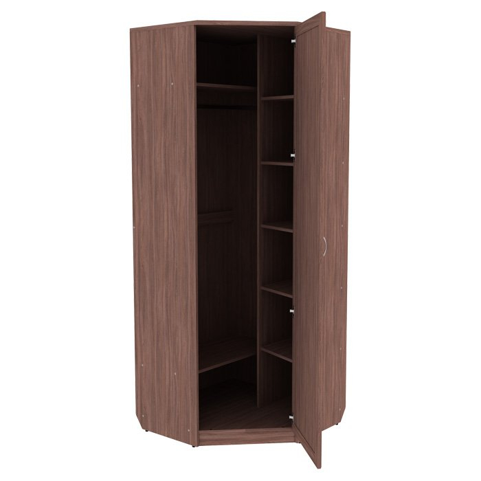 Угловые шкафы, Шкаф угловой со штангой и полками арт. 400