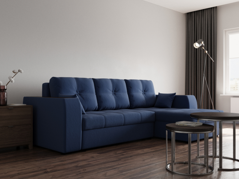 Диваны угловые в гостиную, Угловой диван Сенатор-3 ППУ, велюр