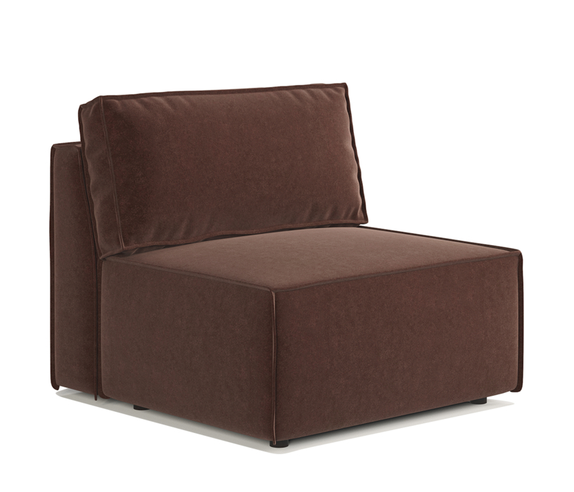 Диваны угловые в гостиную, Диван модульный Шарм 25 116х95х70 см, правый, велюр