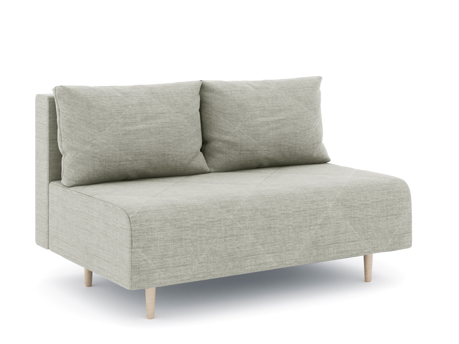 Дизайнерские диваны для гостиной, Диван прямой нераскладной Милли мини 2-х  местный без подлокотников, рогожка Люкс