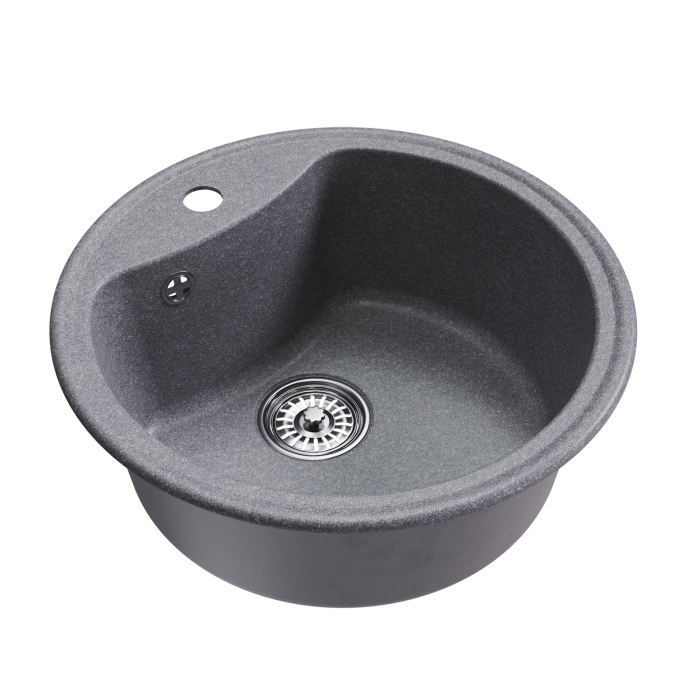 Кухонные мойки, Мойкa ML-GM09 круглая, 510 мм (глуб. чаши 190) NEW*