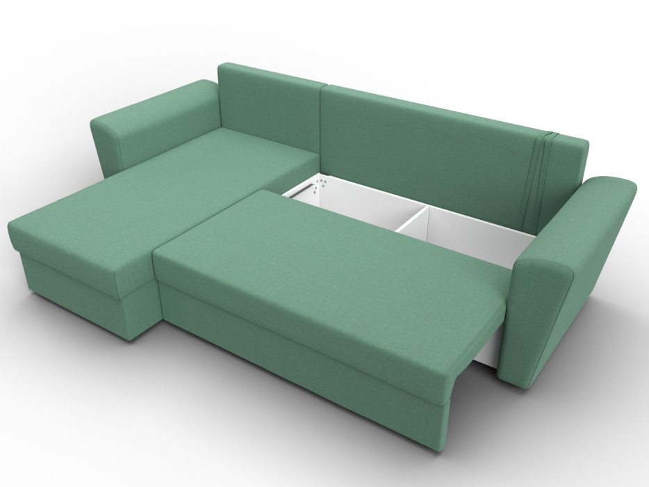 Диваны угловые в гостиную, Угловой диван Амстердам Лайт левый угол, рогожка Амур