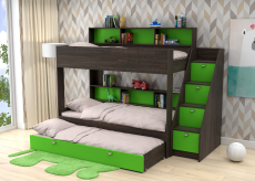 Для подростка, Трехъярусная кровать Golden Kids 10.1 венге