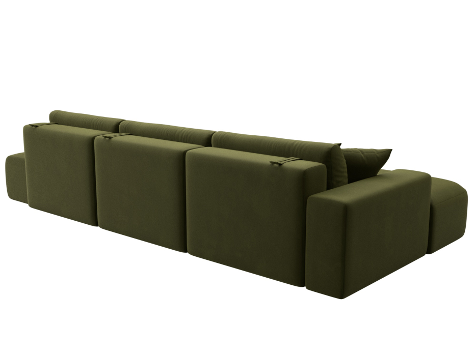 Диваны угловые в гостиную, Диван угловой Лига-036 Модерн Лонг левый угол, микровельвет