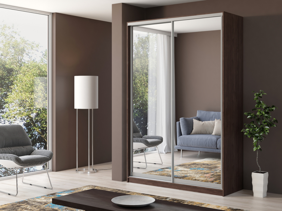 Шкафы-купе, Шкаф купе 2-х дверный Айсберг 170 зеркало