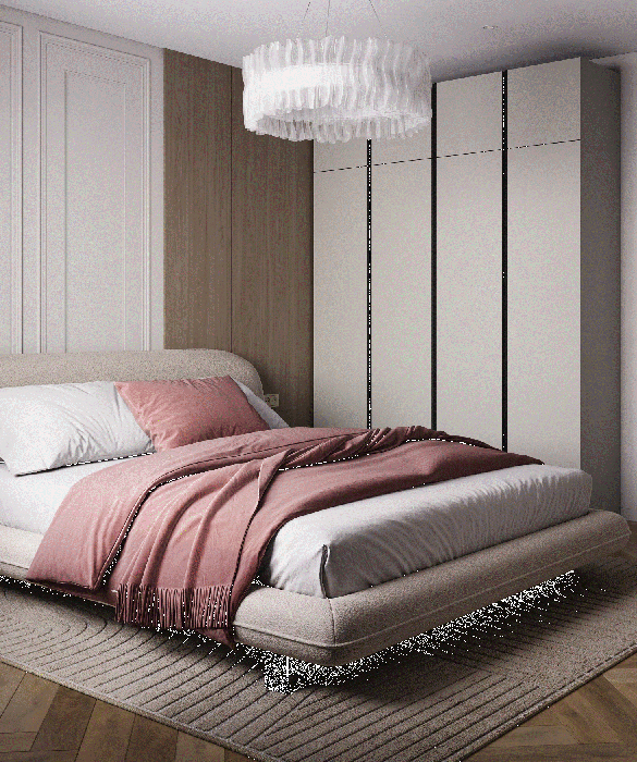 Мягкая кровать, Спальня Букле Кровать 1600*2000 на ножках