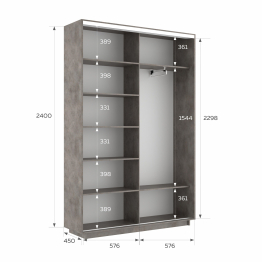 Шкаф-купе Экспресс 2-х дверный Фотопечать Калейдоскоп Стекла 120х45х240