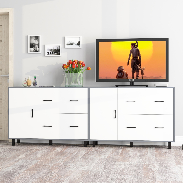 ТВ-тумбы, Два комода РВК 125-1204 с дверкой и 4-мя ящиками