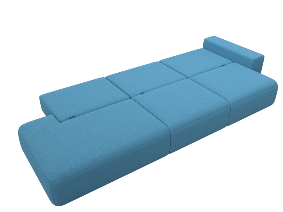 Диваны еврокнижки, Диван прямой Лига-036 НПБ Модерн Лонг подлокотник справа, рогожка Амур