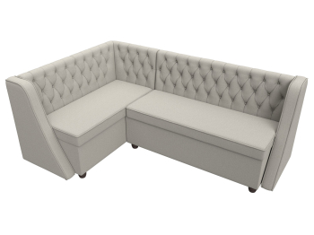 Диван кухонный угловой Лофт левый угол, рогожка Амур