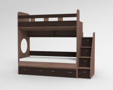 Для подростка, Трехъярусная кровать Юниор, Бодего Темный