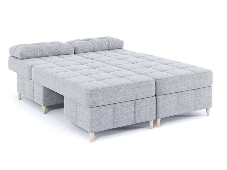 Диваны угловые в гостиную, Диван-кровать угловой Оливер Люкс 2 еврокнижка-трансформер, рогожка