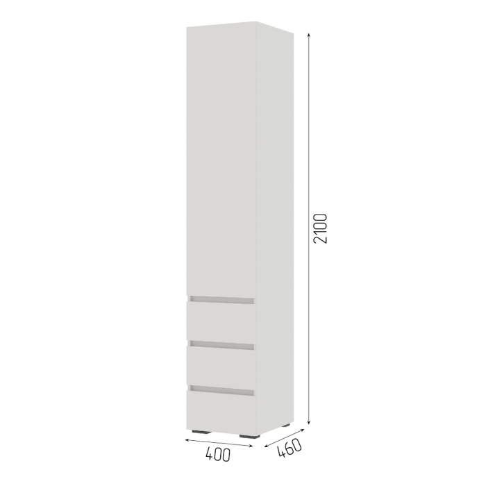 Шкафы пеналы, Пенал МС Хелен ПН 03 закрытый