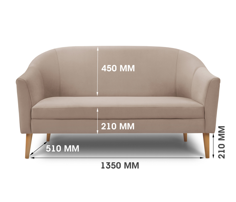 Офисные диваны, Диван прямой нераскладной Арти, микровелюр
