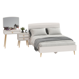 Туалетный столик с зеркалом Афина и кровать 1400 двухспальная