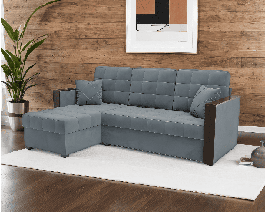 Диваны угловые в гостиную, Диван угловой Техас (Велюр)