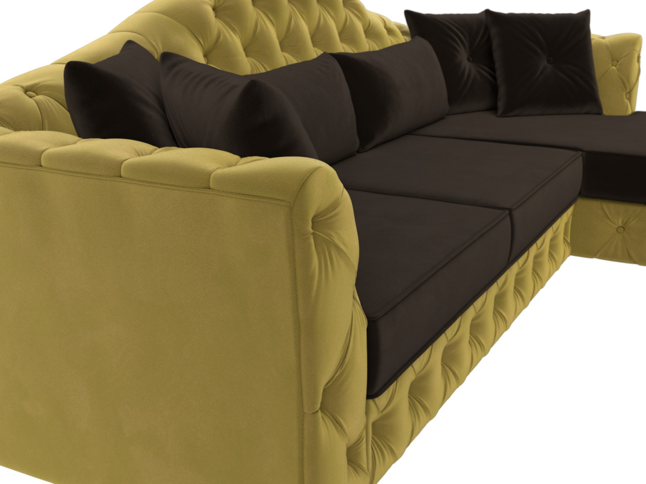 Диваны угловые в гостиную, Диван угловой Артис правый угол, микровельвет