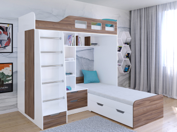 Кровать двухъярусная Астра 4 Белый