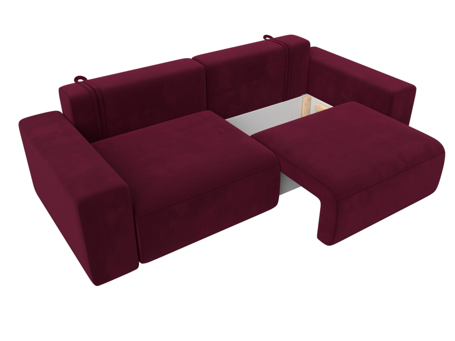 Диваны еврокнижки, Диван прямой Лига-036 Классик, микровельвет