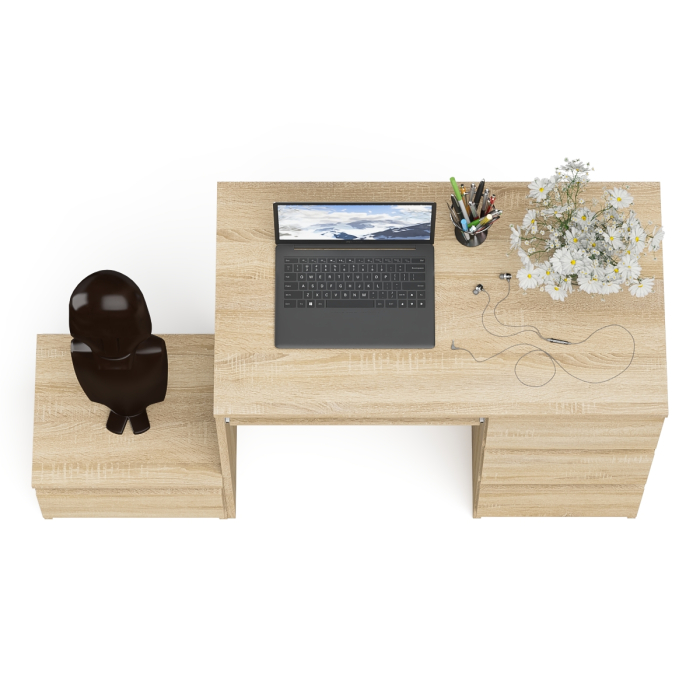 Прямые компьютерные столы, Стол компьютерный Мори МС-6 правое исполнение с тумбочкой 400-1