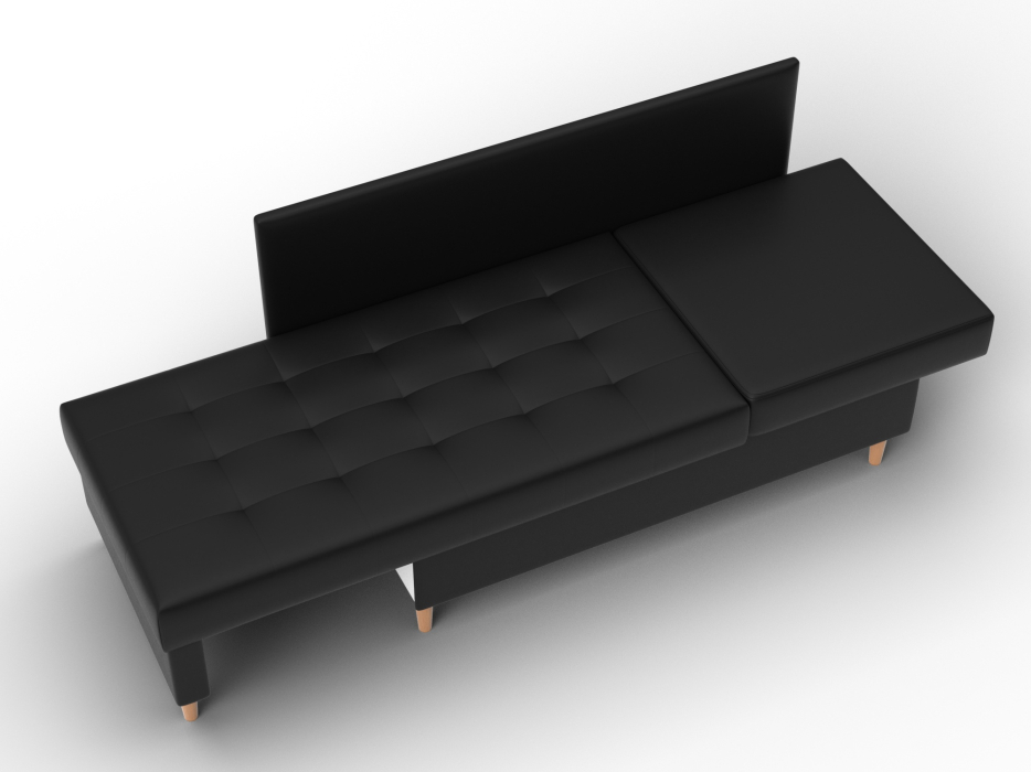 Маленькие спальные диваны, Кушетка Лига-098, экокожа 