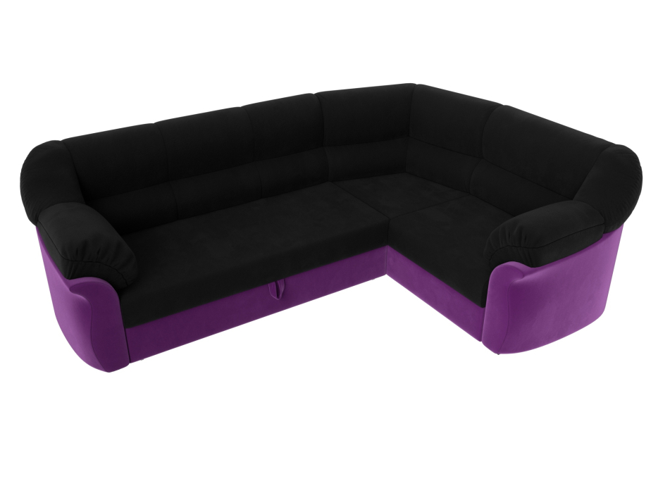 Диваны угловые в гостиную, Диван угловой Карнелла правый угол, микровельвет