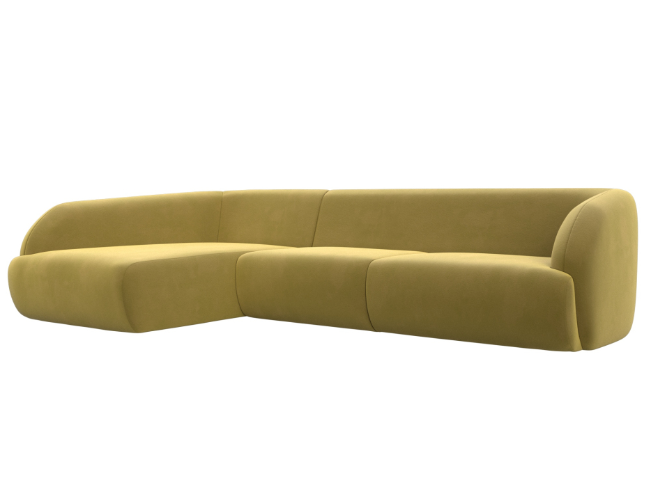 Диваны угловые в гостиную, Диван угловой Лига-041 левый угол, микровельвет