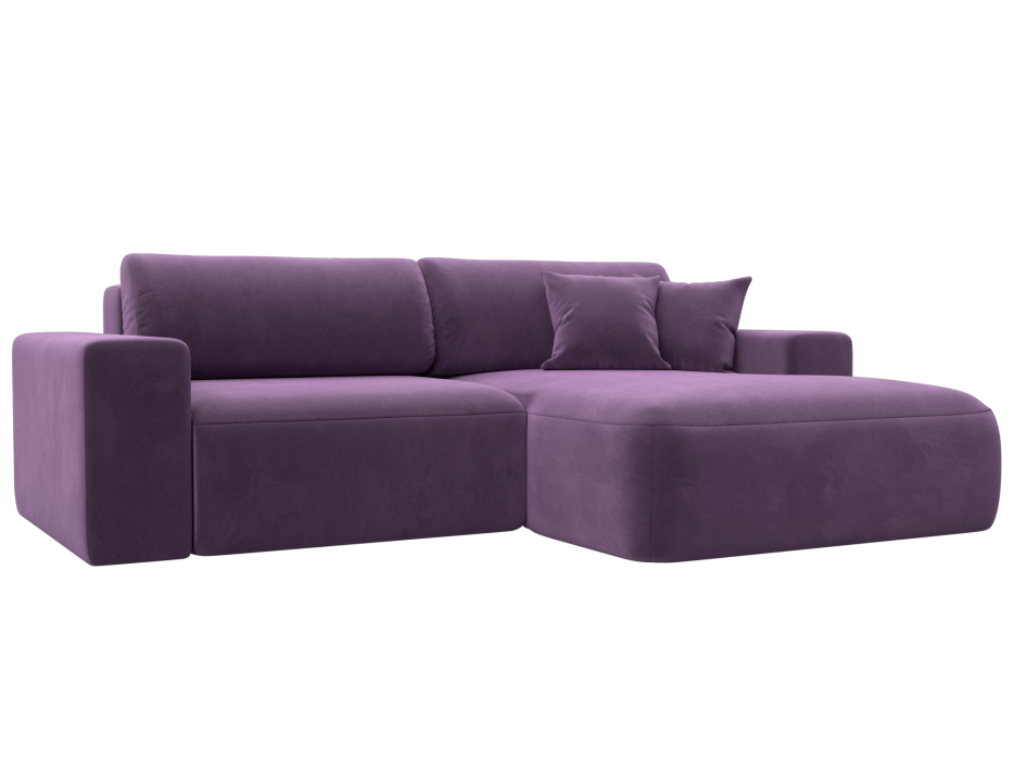 Диваны угловые в гостиную, Диван угловой Лига-036 Классик правый угол, микровельвет