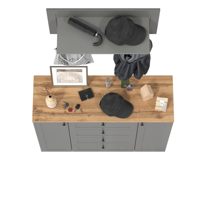 Прихожие, Комод четыре ящика и две дверки и вешалка для одежды Остин