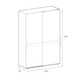 Шкаф-купе Оскар 1,5м