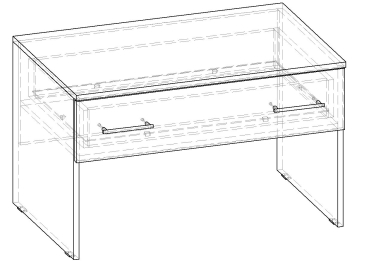 Стол письменный ПРЕМЬЕР  2 тумбы 8 ящиков 