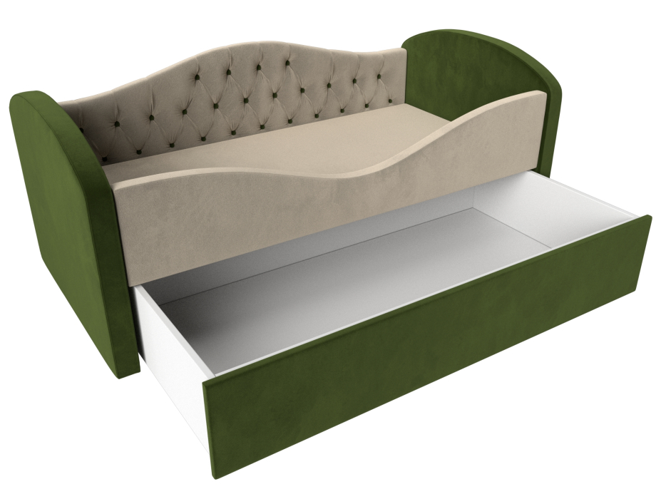 Кровати одноярусные, Детская кровать Сказка Люкс, микровельвет