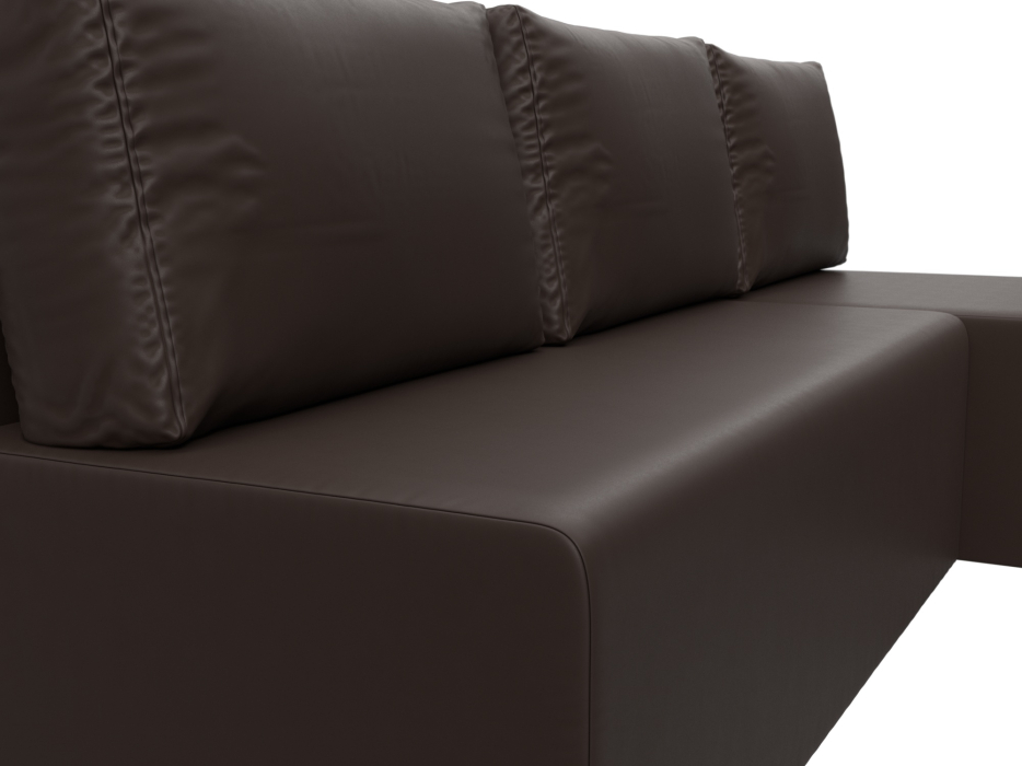 Диваны угловые в гостиную, Угловой диван Поло правый угол, экокожа